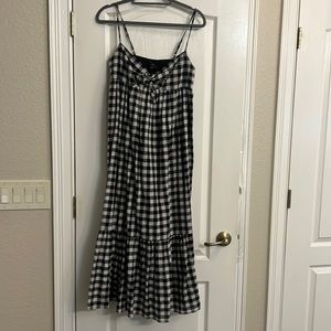 J. Crew black and white gingham check dress